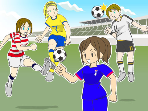 女子サッカーの国際大会